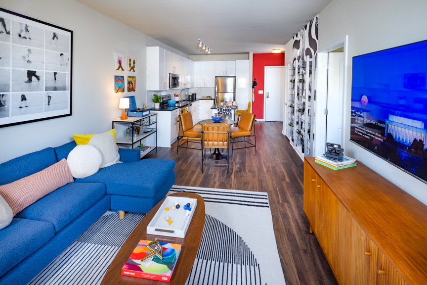 living room and kitchen - alexandria va luxury apartments south alex
