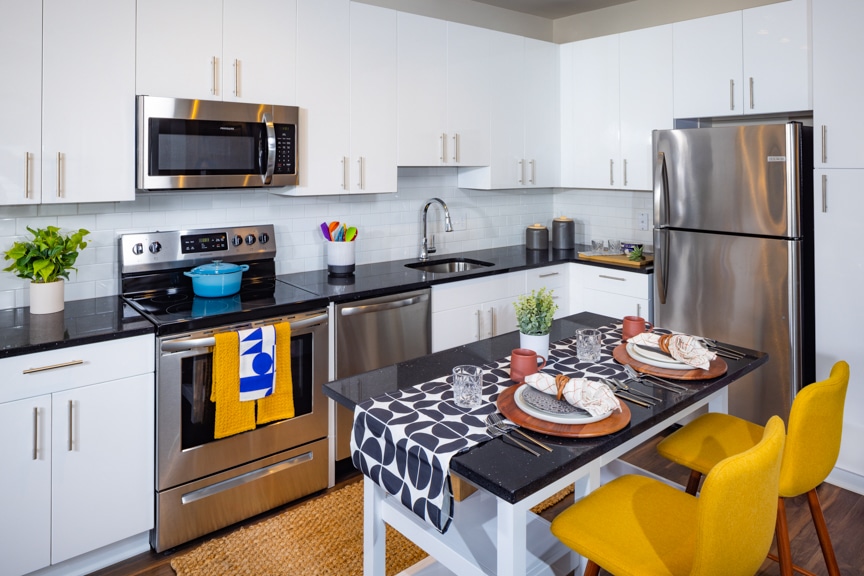 kitchen with island - alexandria va luxury apartments south alex